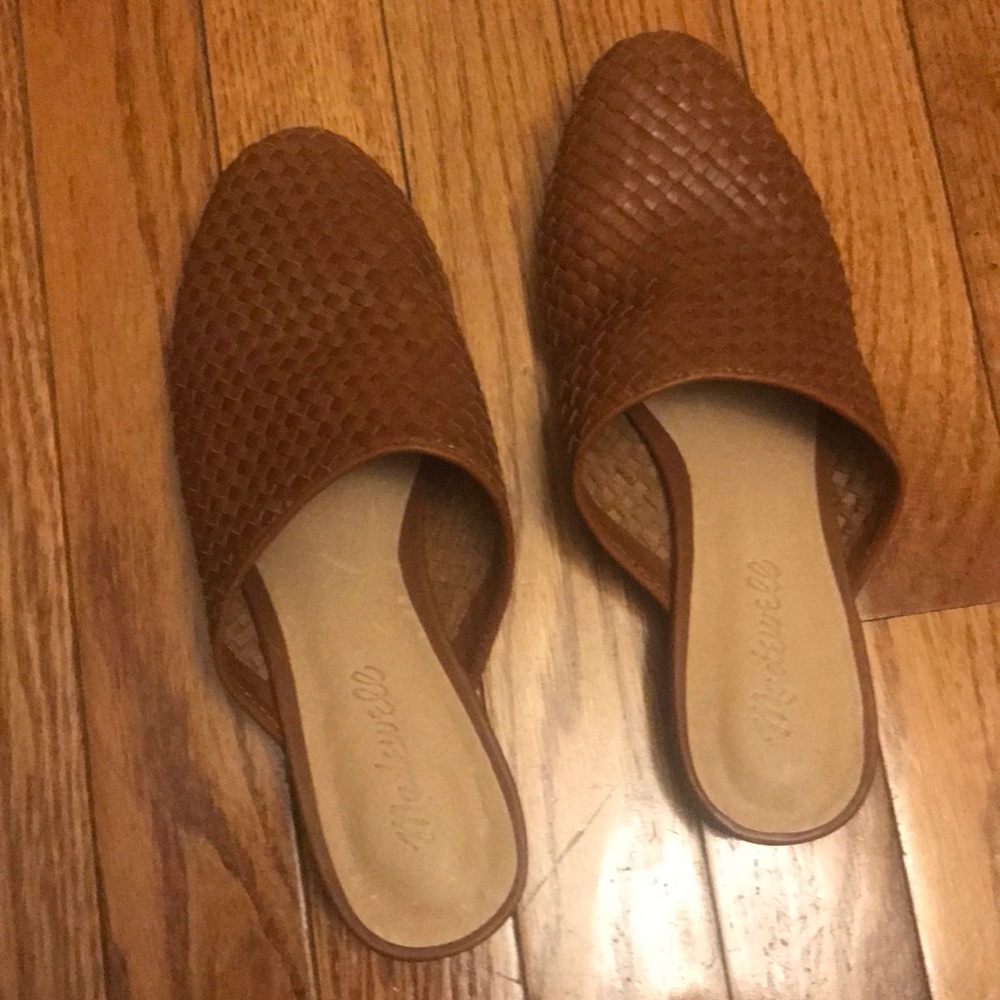 Braided tan mules from madewell